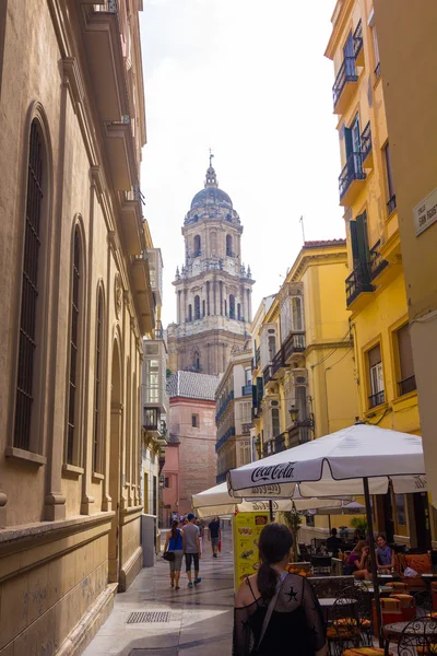 Typical street in the resort town of Malaga, Spain — Stock Photo, Image