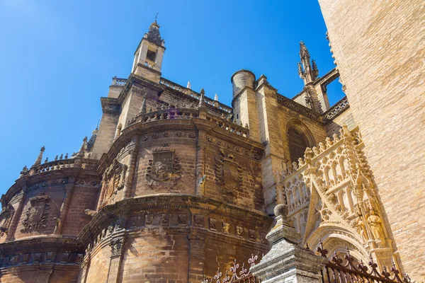 Details of the facade of the cathedral of Santa Maria La Giralda — Stock Photo, Image