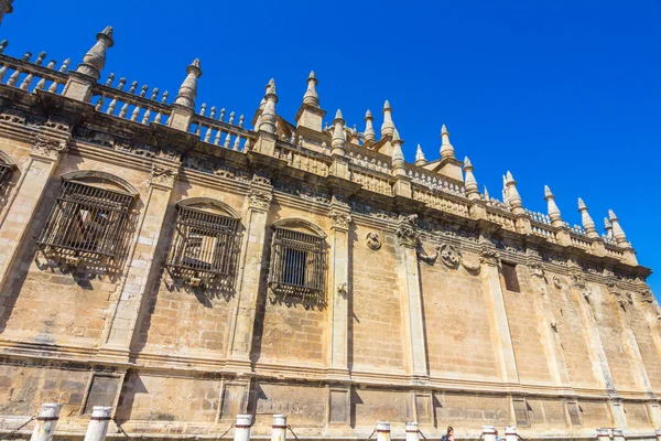 Szczegóły na fasadzie katedry Santa Maria La Giralda — Zdjęcie stockowe