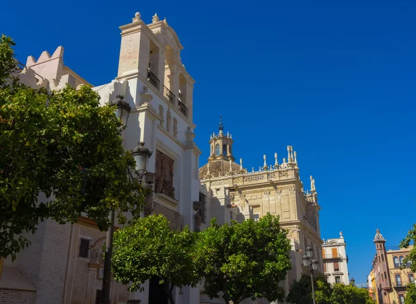 Szczegóły na fasadzie katedry Santa Maria La Giralda — Zdjęcie stockowe