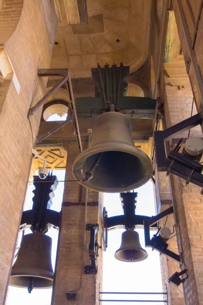 Old bells of the Cathedral of the Giralda in Seville Spain — Stock Photo, Image