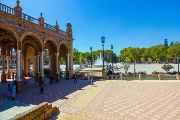Famosa Plaza de España en Sevilla, España — Foto de Stock