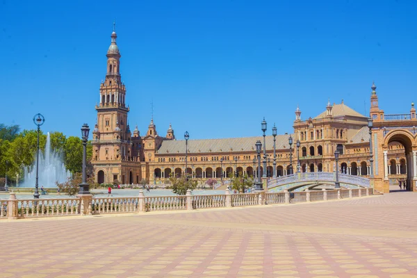 Slavné Španělské náměstí v Seville, Španělsko — Stock fotografie