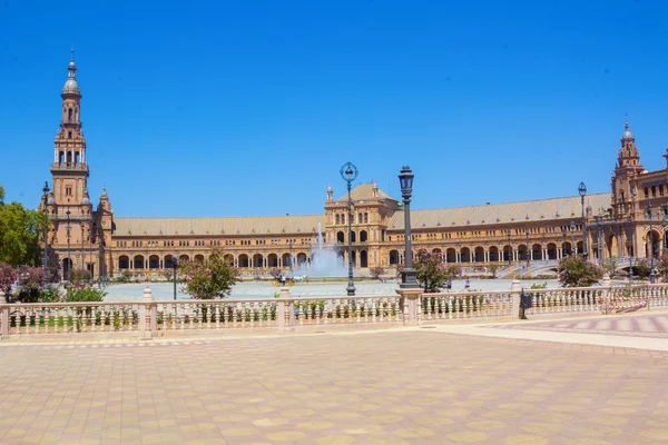 Słynny Plaza de Spain w Sewilli, Hiszpania — Zdjęcie stockowe