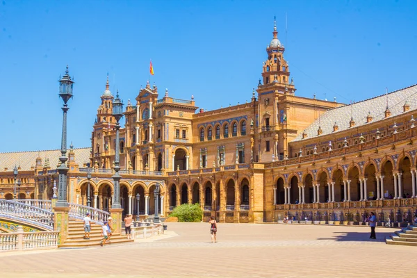 Slavné Španělské náměstí v Seville, Španělsko — Stock fotografie