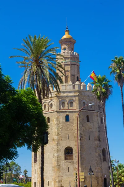 Famosa Torre del Oro a Siviglia, Spagna — Foto Stock