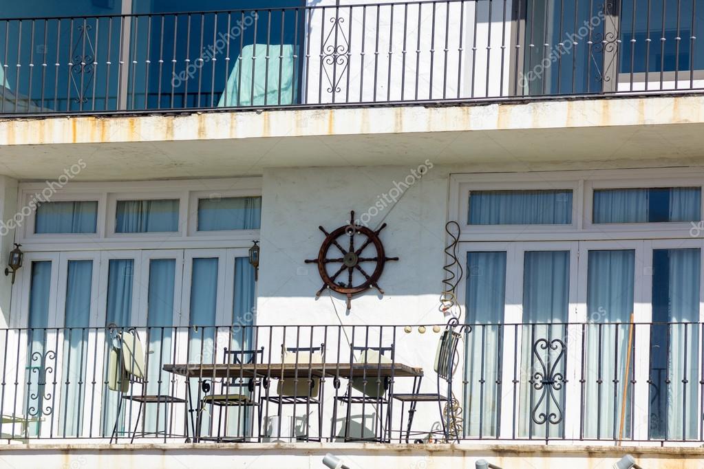 Marine terrace with tables and chairs