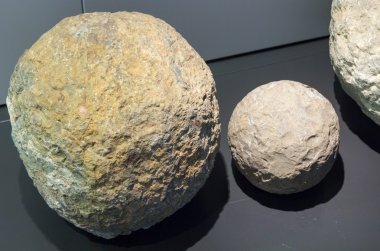 Antik dönemde detaylar arkeolojik yuvarlak heykel taş