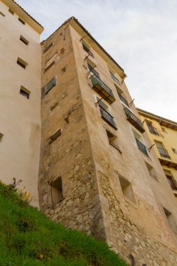 Tipik sokaklar ve Binalar Cuenca, Spai ünlü şehir