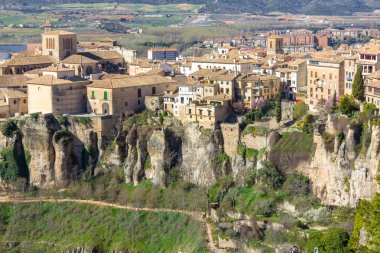 Cuenca, İspanya'nın tarihi kentin genel görünümü