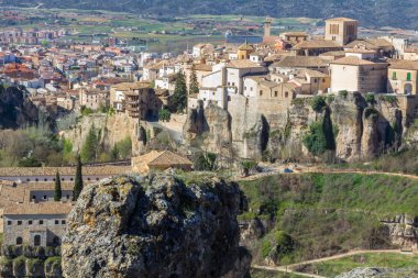 Cuenca, İspanya'nın tarihi kentin genel görünümü