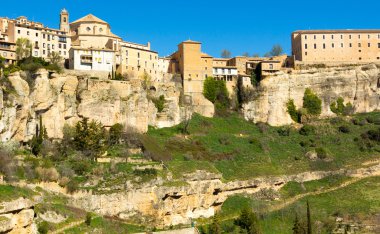Cuenca, İspanya'nın tarihi kentin genel görünümü