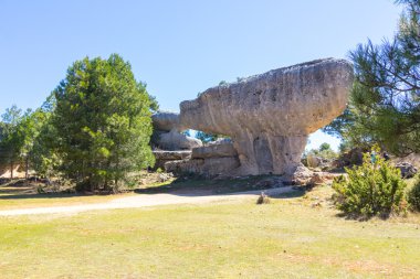 Kayaların büyülü kentin Cuenca, İspanya garip şekillerle