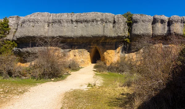 Rocce dalle forme capricciose nella città incantata di Cuena, Spagna — Foto Stock