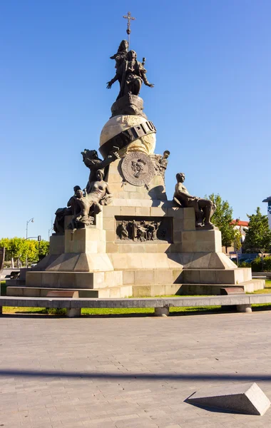 Valladolid, İspanya Columbus anıt heykeli — Stok fotoğraf