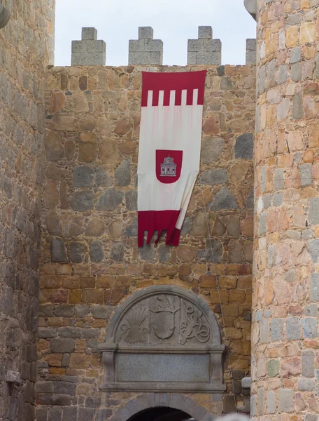 Flaggor med emblem av medeltiden — Stockfoto