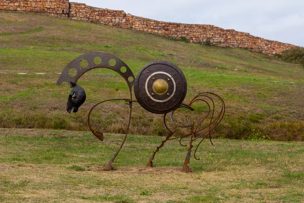 Abstract sculpture of a horse, Gijon, Spain — Stock Photo, Image