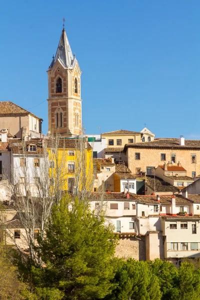 Typical streets and buildings of the famous city of Cuenca, Spai — Stock Photo, Image