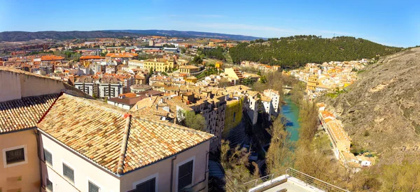 Veduta aerea della città monumentale di Cuenca, Spagna — Foto Stock