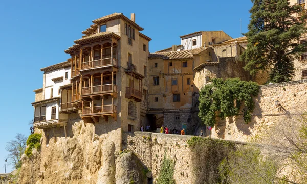 Famosas casas colgantes de Cuenca en España Imagen de archivo