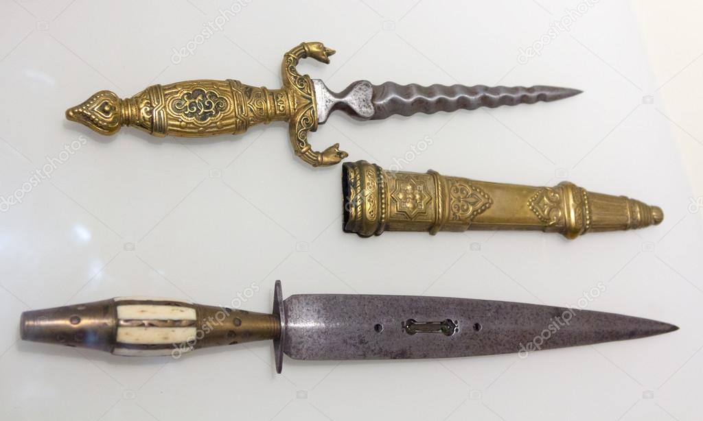 Antique daggers in the middle ages