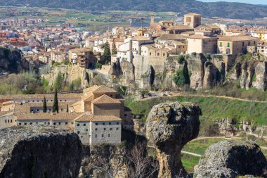 Cuenca, İspanya'nın tarihi kentin genel görünümü