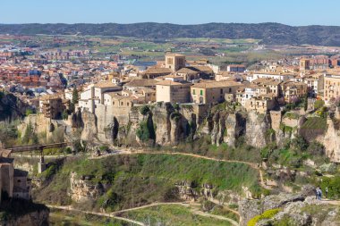 Cuenca, İspanya'nın tarihi kentin genel görünümü
