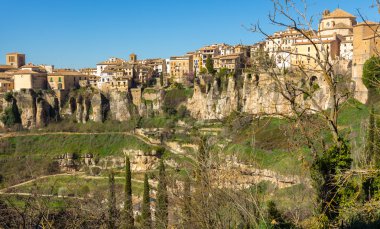 Cuenca, İspanya'nın tarihi kentin genel görünümü
