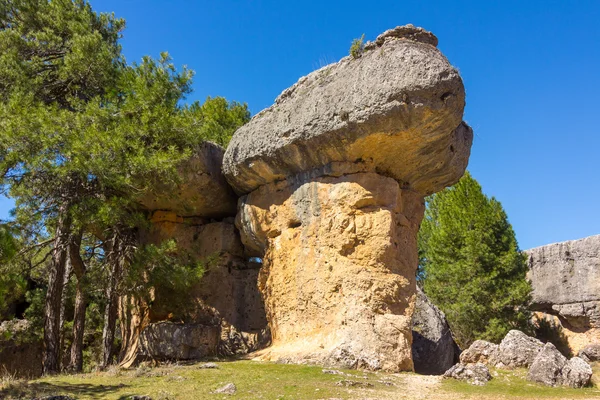Rocks with capricious forms in the enchanted city of Cuena, Spain — Stock Photo, Image