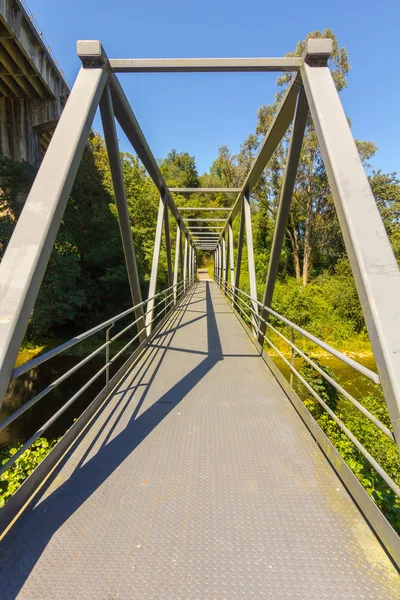 Modern small footbridge iron — Stock Photo, Image