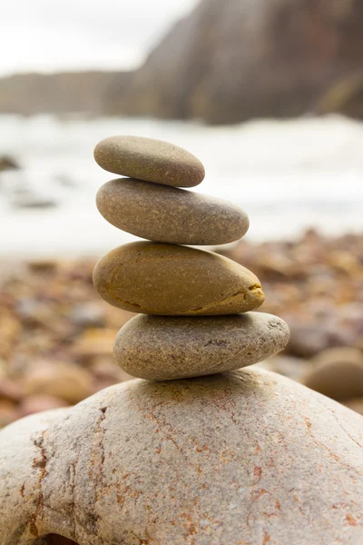 Round sea stones on top of each other — Stock Photo, Image