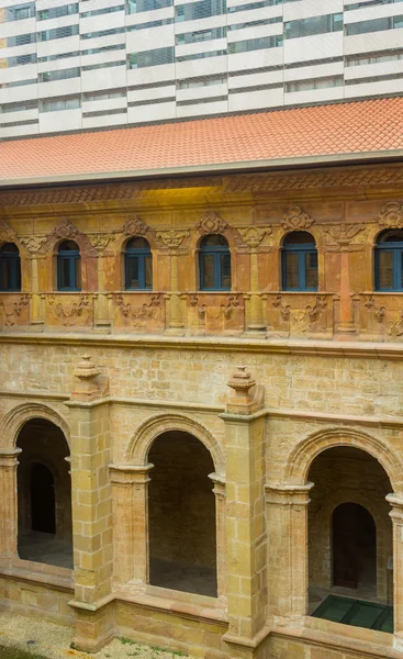 Inner courtyard of an ancient nunnery — Stock Photo, Image