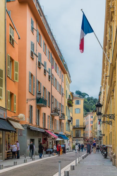 Calles en el casco antiguo de Niza Francia — Foto de Stock