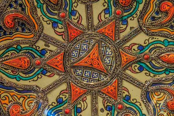 Piastra marocchina dipinta a mano — Foto Stock