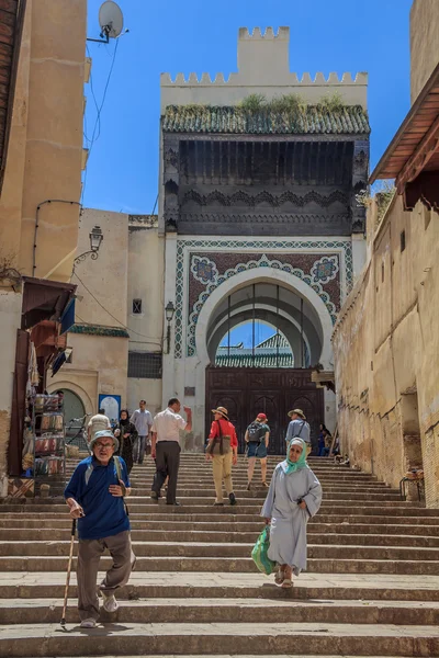 Street in the medina of Fes Morocco — Stock Photo, Image