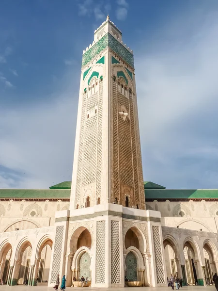 Masjid terbesar ketiga Hassan II di Casablanca Maroko — Stok Foto