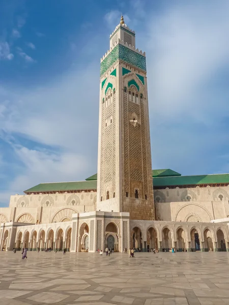 Masjid terbesar ketiga Hassan II di Casablanca Maroko — Stok Foto