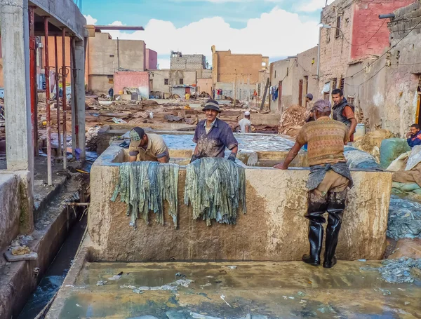 Tannery in Marrakech Morocco — Stock Photo, Image