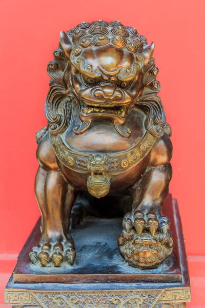 Kínai oroszlán szobor Stock Fotó