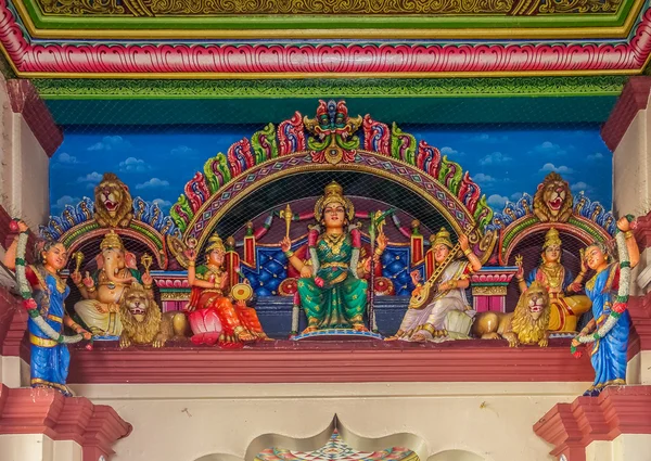 Sri Mariamman tempel hindoe altaar — Stockfoto