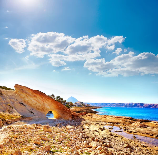 Javea Xabia Cala Blanca pláž v Alicante Španělsko — Stock fotografie