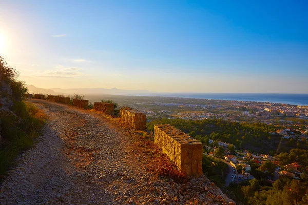 Denia track in Montgo mountain at Alicante — Stock Photo, Image