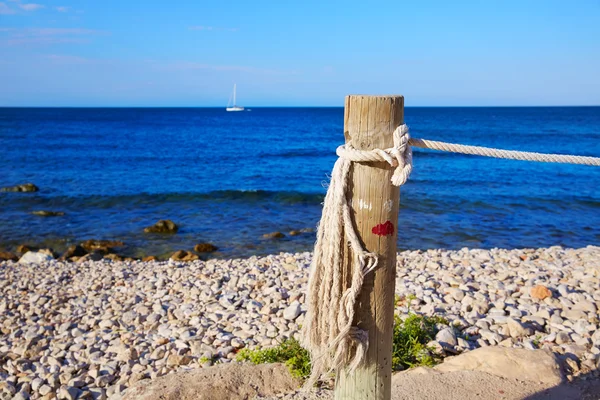 Praia de Denia Las Rotas no Mediterrâneo Espanha — Fotografia de Stock