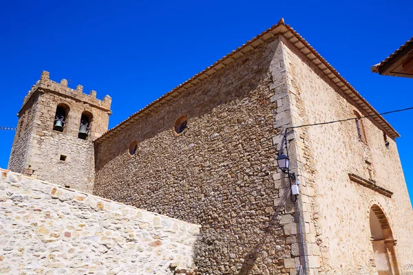 Moscardon církev v Sierra Albarracin Teruel — Stock fotografie