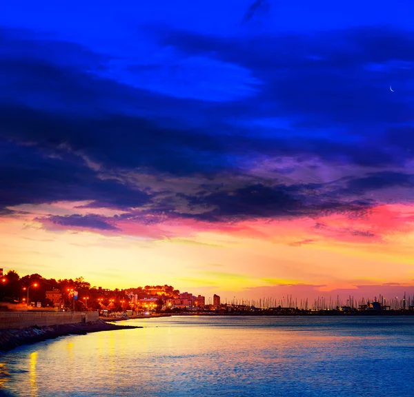 Denia sunset las Rotas in Mediterranean Spain — Stock Photo, Image