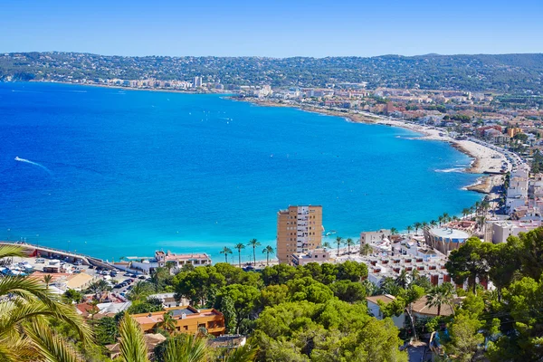 Javea Xabia village aerial in Mediterranean spain — Stock Photo, Image