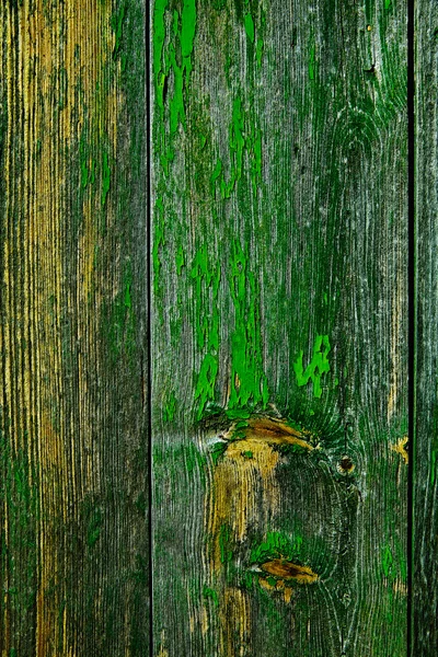 Madeira cinza envelhecida verde pintado — Fotografia de Stock