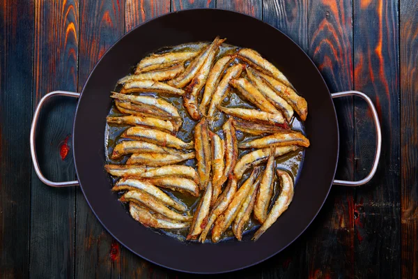 Boquerones fritos Medelhavet stekt ansjovis — Stockfoto