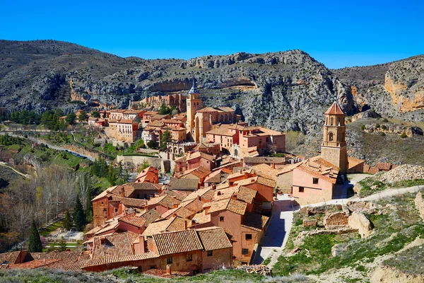 Średniowieczne miasto Albarracín w Teruel Hiszpania — Zdjęcie stockowe