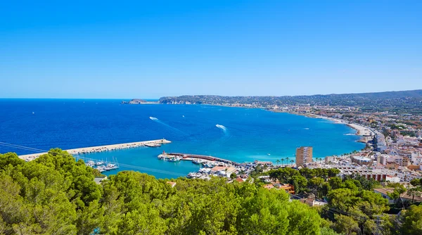 Javea Xabia vesnice antény ve středomořské Španělsko — Stock fotografie